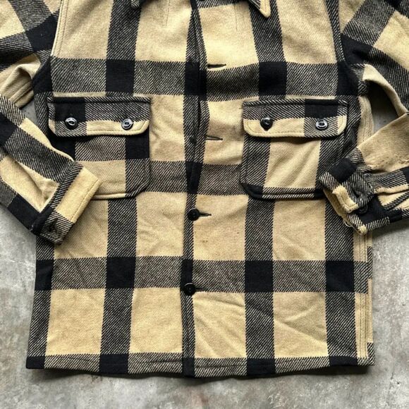 Vintage 60s Chippewa Wool Plaid Tartan Button Shirt Size S/M - Picture 2 of 9